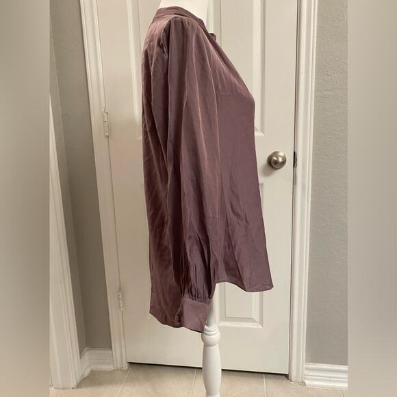 DR2 Long Sleeve Top Light Purple Casual Shirt Size Raglan Mock Turtleneck XS - Picture 4 of 6